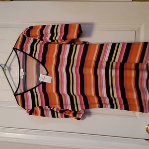 NWT 3x striped polyester shirt